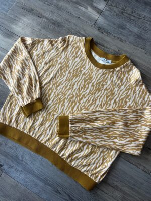 SUDADERA CEBRA PUNTO FINO mostaza