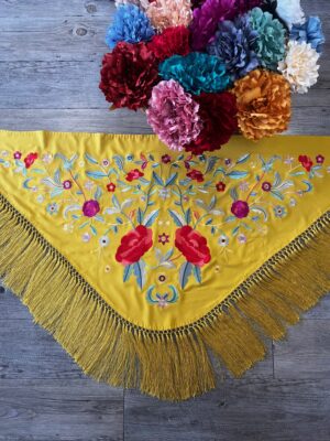 MANTON LINA mostaza-amarillo/ multicolor