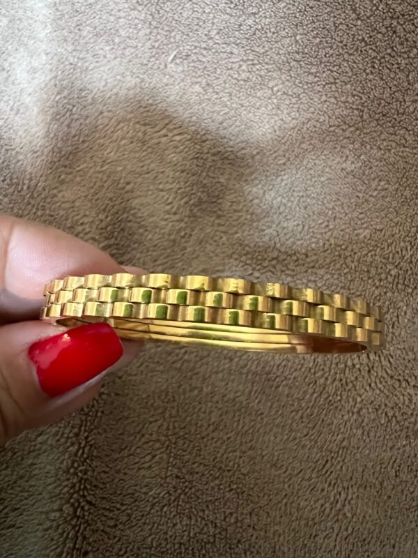 PULSERA CAÑA TRENZA acero - Imagen 2