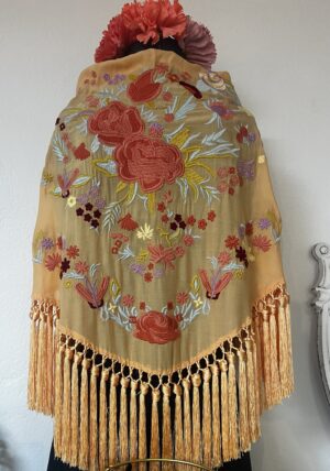 MANTONCILLO Cantillana Mod. Amazonia coral/ melocotón